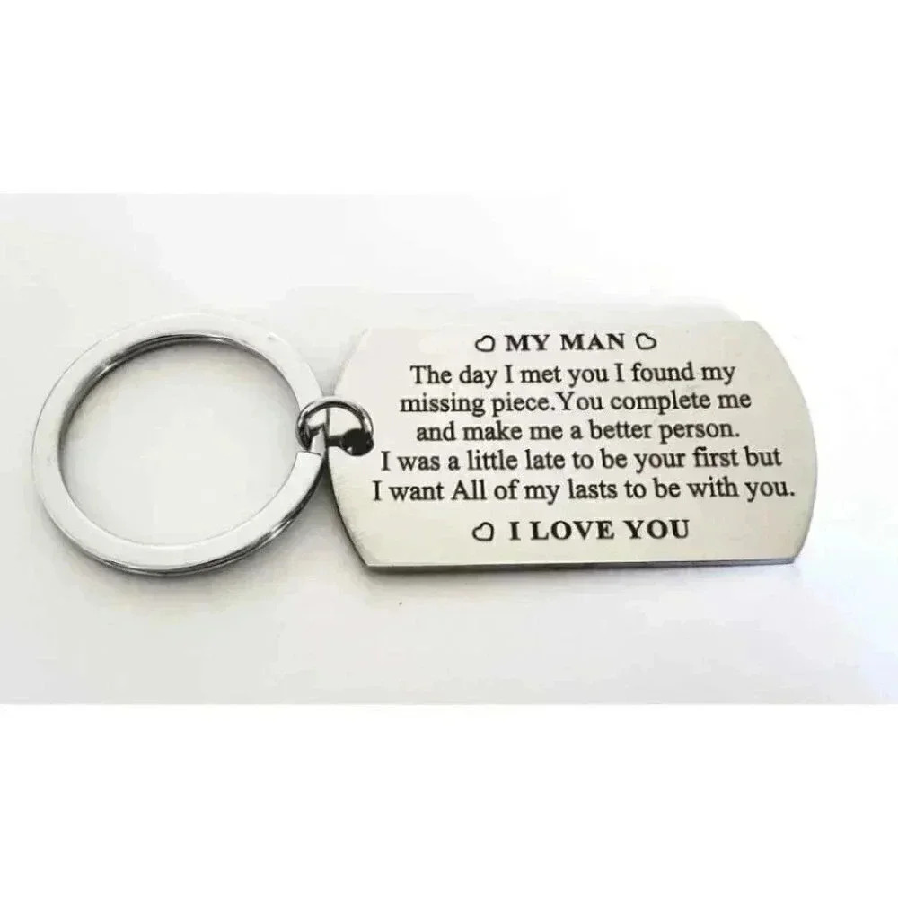 To my Man All Of Lasts With You Keychain